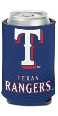 Texas Rangers MLB Estadio Lata Enfriador Soporte Botella Neopreno Abanico Manga Béisbol  Foto 1 de 2