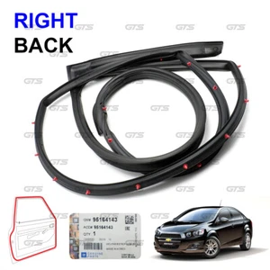 Fits Chevrolet Sonic Sedan 2012 '18 Rear Rh Door Rubber Seal Weatherstrip - Picture 1 of 10
