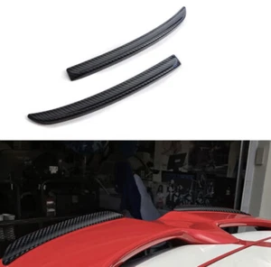 Mini Cooper S JCW F55 F56 efecto fibra de carbono alerón extensión labio de ala 2 un. - Imagen 1 de 4