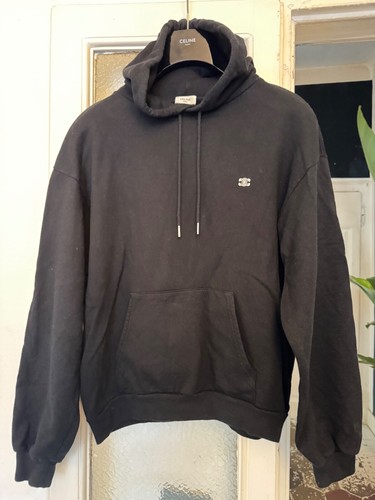 CELINE TRIOMPHE LOOSE HOODIE IN CASHMERE COTTON SIZE M