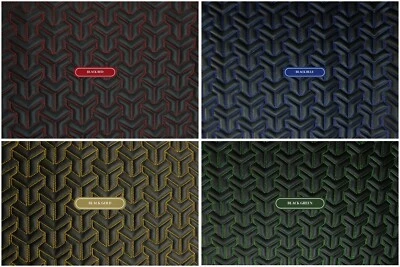 Tessuto per tappezzeria in ecopelle trapuntato triangolo Trio | Schiuma | Aut... - Immagine 1 di 4