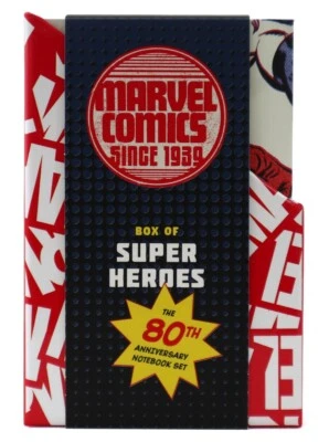 Marvel Comics Box Of Superheroes Mini Notebook Set 80th Anniversary New - Image 1 of 4