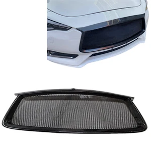 Carbon Fiber Front Bumper Hood Grille Grill Kit For Infiniti Q60 CV37 2017-2022 - Picture 1 of 10