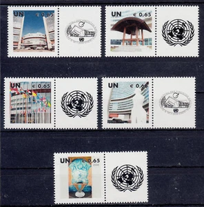 UNO Wien 2008 Mi 538-542 ** Zf mit Zierfeld a Grußmarkenbogen Messe Essen - Bild 1 von 1
