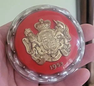 Vintage 1953 Coronation Wilmot Breeden Commemorative Trinket / Jewellery Box - Picture 1 of 5