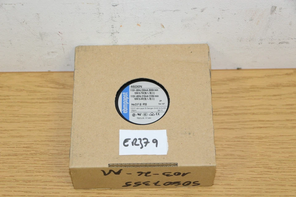 ebm papst 4606 N 115V~50Hz 230mA 19W 115V~60Hz 210mA 18W - Image 1 of 3