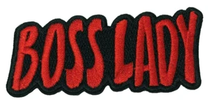Patch Sew On Take Off Embroidered Clothing Hats Jackets Coat BOSS LADY NEW A435 - Picture 1 of 3