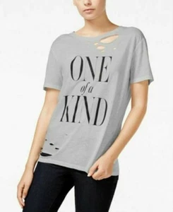 Rachel Rachel Roy Ripped Graphic T-Shirt~M~XL~Grey~NWT~Org.$59 - Picture 1 of 1