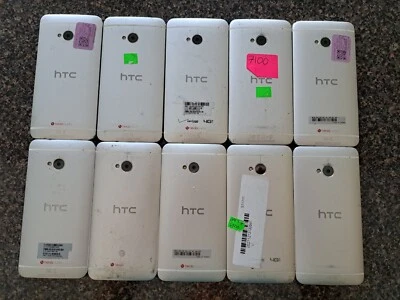 Lot Of (10) HTC One (M7) Cellphone (Silver 32GB) Mixed Carriers Read Description - Image 1 of 4
