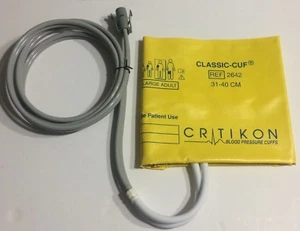 GE Dinamap Critikon Compact MPS Blood Pressure BP Hose Tube Large Adult Cuff - Picture 1 of 8