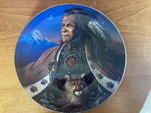 Franklin Mint Royal Doulton Vision of Sacred Night Limited Edition Plate Native - Picture 1 of 2