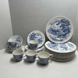 Enoch Wedgwood Tunstall LTD Countryside 32Piece Transferware England 1966-1968 - Picture 1 of 8