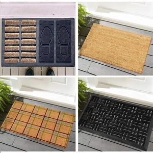Natural Coir Door Mat Entrance Front Door Rubber Mats Indoor Outdoor Heavy Duty - Picture 1 of 144