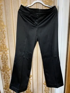 NWT! JS COLLECTIONS COCKTAIL/PARTY BLACK SATIN STRETCH PANTS SIZE 10 - Picture 1 of 8