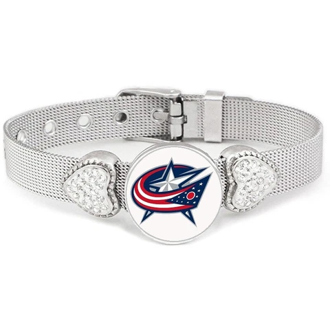 Columbus Blue Jackets Womens Adjustable Silver Bracelet Jewelry w Gift Pkg D26 Cover