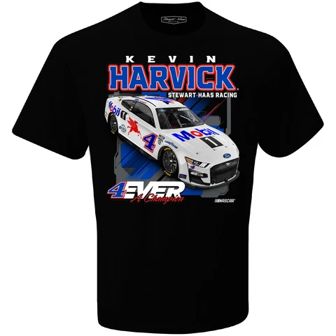 Kevin Harvick 2023 Mobil 1 4EVER A Champion Draft T-Shirt Black Cover