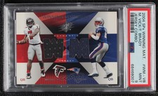 2004 SPx Winning Materials Michael Vick Tom Brady #WM-VB PSA 9 MINT