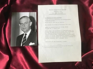 Autogramm DIEDERIK VAN LYNDEN (†1990)-Botschafter Holland-Baron-Royal-UN-L@@K - Picture 1 of 5