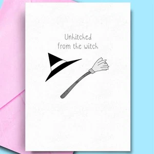 Tarjetas de divorcio para su mejor amiga hermana mamá BFF tarjeta de divorcio feliz tarjetas divertidas - Imagen 1 de 3