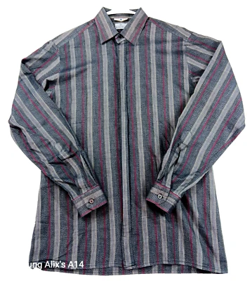 Camisa de vestir de algodón Neiman Marcus XL (16,5 34/35) Foto 1 de 4