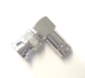5 Pack BNC Male Plug to BNC Female Jack Right Angle RF Coaxial Adapter UG-306 - Picture 1 of 3