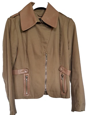 RUDSAK Leather & canvas jacket Sz LARGE 100% COTTON & LEATHER MADE IN CANADA WOW Foto 1 de 4