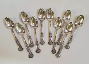 Vintage Wm A Rogers Co Silverplate Teaspoons 10-Pieces Pattern "Grenoble-Gloria" - Picture 1 of 12