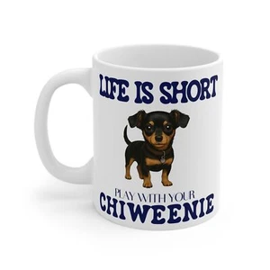 Chiweenie mug, chiweenie gift, funny dog mug,  dachshund Chihuahua mix girt - Picture 1 of 7