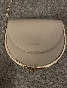 See By Chloé Leather Cross Body Bag Cement Beige - Picture 1 of 13