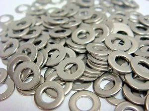 (50) MS15795-804 STAINLESS STEEL FLAT WASHER #4 0.125" ID x 0.312" OD x 0.032" T - Picture 1 of 1