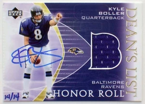 2003 Upper Deck Honor Roll KYLE BOLLER Auto Jersey RC 2004 Ultimate Buyback #/14 - Picture 1 of 4