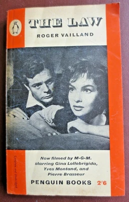 Penguin Book Roger Vailland THE LAW Film tie in Gina Lollobrigida Cover 1960 - Image 1 of 4