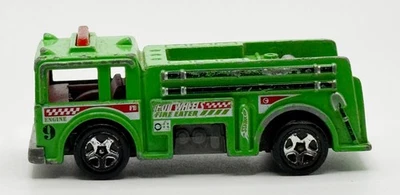 Mattel Hot Wheels 1976 Vintage Green Fire Eater Fire Rescue Race Truck Motor 9 Foto 1 de 4