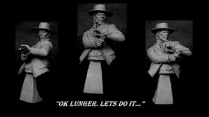 CGS Ok Lunger Let's Do It Johnny Ringo Cowboy 1:9 Büste unbemalt Bausatz CARL REID - Bild 1 von 3