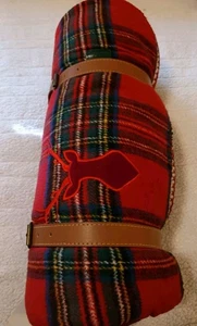 Charles Gallen Ireland Travel Blanket Sherpa Fleece Lined 50"x60"Red Plaid NWT  - Picture 1 of 8