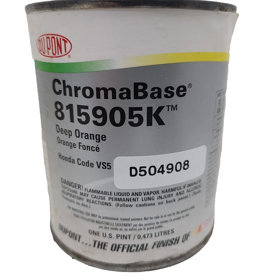 Paquete de fábrica Pint Dupont Chromabase 2009-2011 Honda YR577P naranja profundo Foto 1 de 1