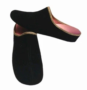 Sexy pantuflas Daniel verdes para mujer talla 7,5B negro terciopelo tocador de colección hechas en EE. UU.   - Imagen 1 de 15