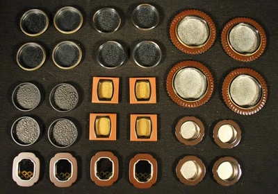 7 CONJUNTOS DE CUATRO TIRADORES DE PUERTA TANSU JAPONESES SIN USAR / Herrajes decorativos / ARTE (b) Foto 1 de 4