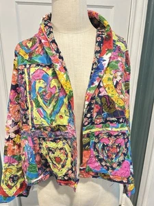 Sandy Starkman Jacket Sz L, Hearts, No Wear, Excellent Quality - Picture 1 of 10