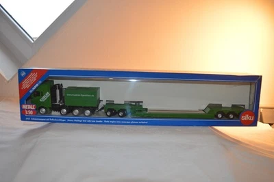 Siku 3931 - MAN TGA trasporto pesante con rimorchio a pianale ribassato "Kübler", come nuovo IMBALLO ORIGINALE - Immagine 1 di 4