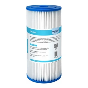 10"x4.5" 5 Micron Washable Pleated Sediment Water Filter Whole House Replacement - Picture 1 of 8