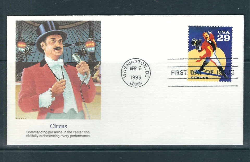 US SC # 2751 Circus - Ringmaster -  FDC . Fleetwood Cachet - Image 1 of 1