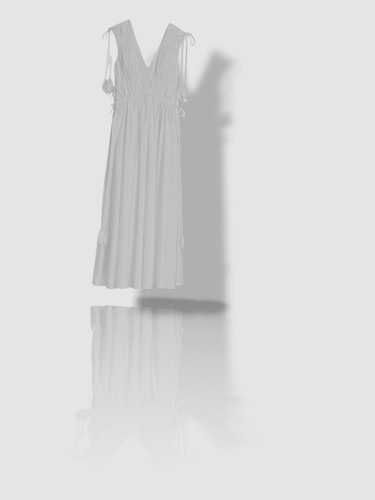 Abito da sole bianco senza maniche Tory Burch da donna bianco con cordini collo a V da $598 taglia 6