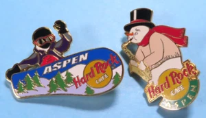 Hard Rock Cafe Aspen Limited Edition Pins Set of Two (2) - Picture 1 of 12