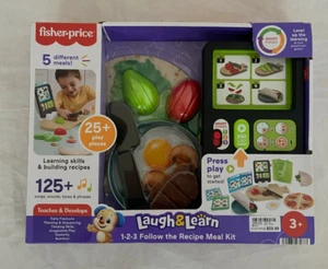NEW UNOPENED Fisher Price Laugh & Learn 1-2-3 Follow Recipe Meal Kit 25+ Pcs - Picture 1 of 4