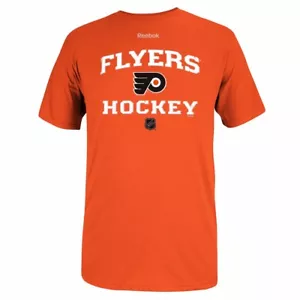 Camiseta Para Hombre Philadelphia Flyers Reebok Center Hielo Auténtico Equipo Logotipo Naranja - Imagen 1 de 2