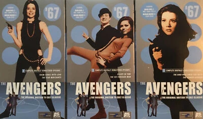The Avengers ‘67 British TV Cult Classic 3 VHS Tapes 6 Episodes A&E Home Video - Image 1 of 4