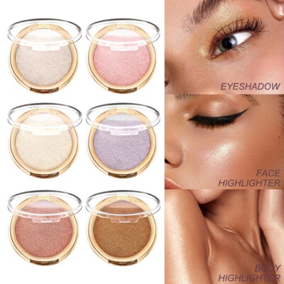 Face Contour Bronzer Shimmer Highlighter Palette 3D Face Brighten Shadow Powder! - Image 1 of 4