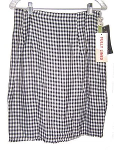 Tracy Evans Black & White Gingham Print Skirt NWT Sz 13 - Picture 1 of 2