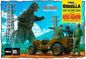 MPC 1:25 KIT AUTO GODZILLA PLANETARY DEFENCE VEHICLE WILLYS MB JEEP MPC882-12 - Foto 1 di 2